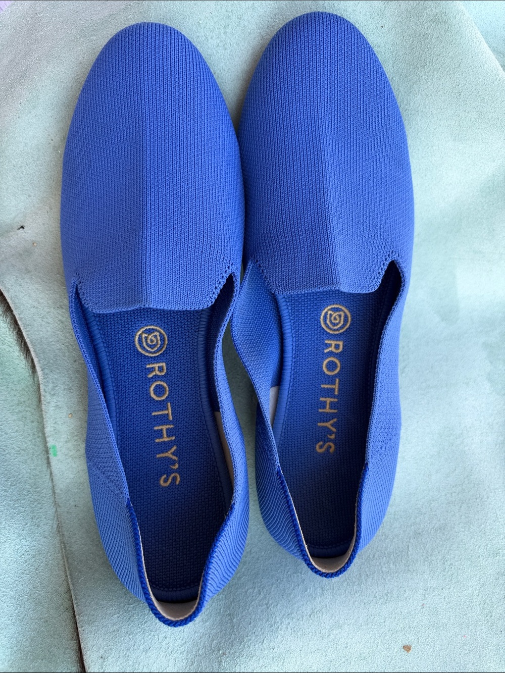 Rothy's Royal Blue Knit Slip-On Flats